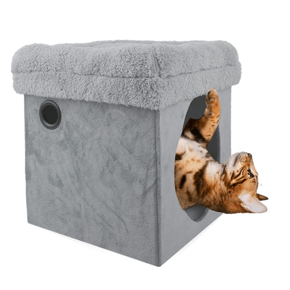 Cama Lamb Cat - 2 in 1 Cinza
