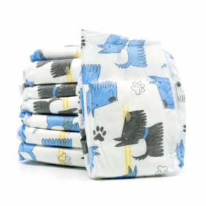 Fraldas descartáveis para cachorros machos - aroma a limão - (12Und)