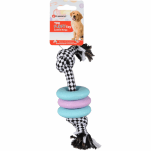 Flamingo Brinquedo Corda Com Aneis Loekie 23 CM
