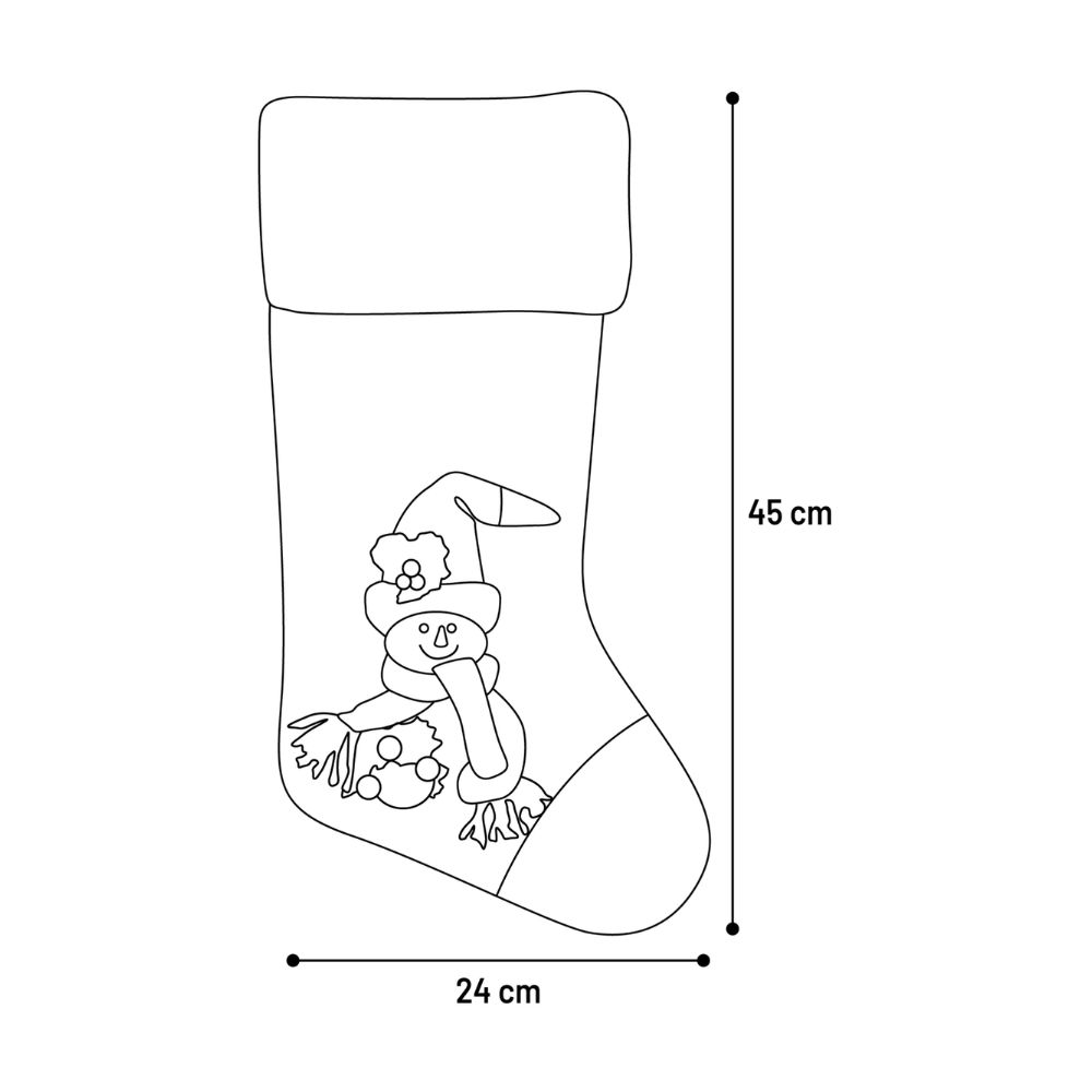 Flamingo Brinquedo Meia de Natal com Boneco de Neve - Image 2