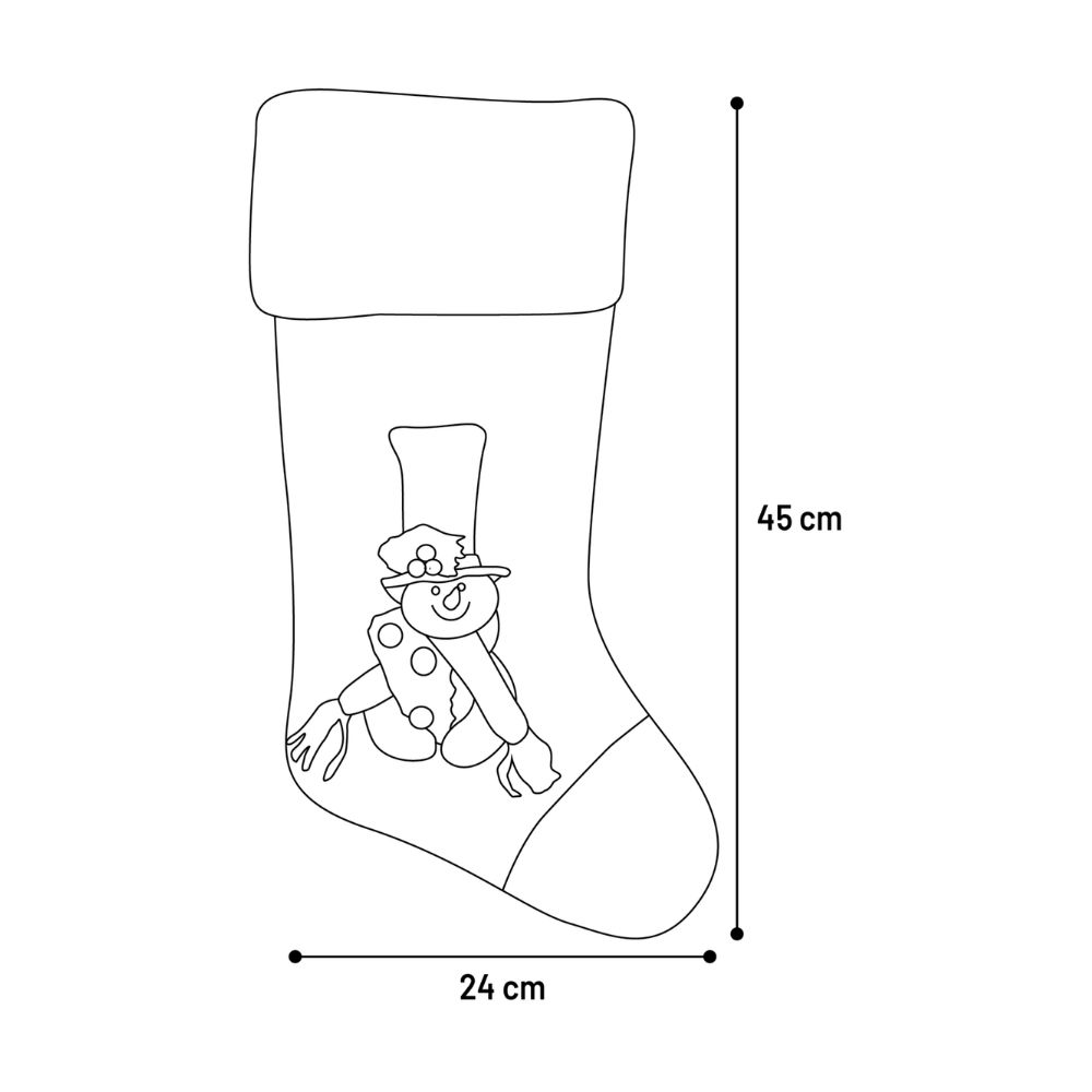 Flamingo Brinquedo Meia de Natal com Boneco de Neve - Image 3