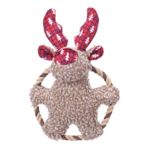 Flamingo Brinquedo de Natal com Aro em Corda Castanha