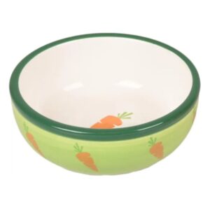 Flamingo Comedouro/Bebedouro Cerâmica Redondo para Roedores Verde 310 ML