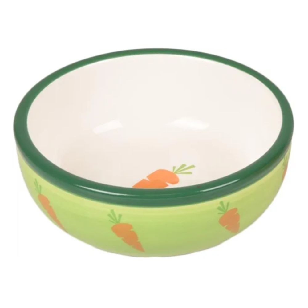 Flamingo Comedouro/Bebedouro Cerâmica Redondo para Roedores Verde 310 ML