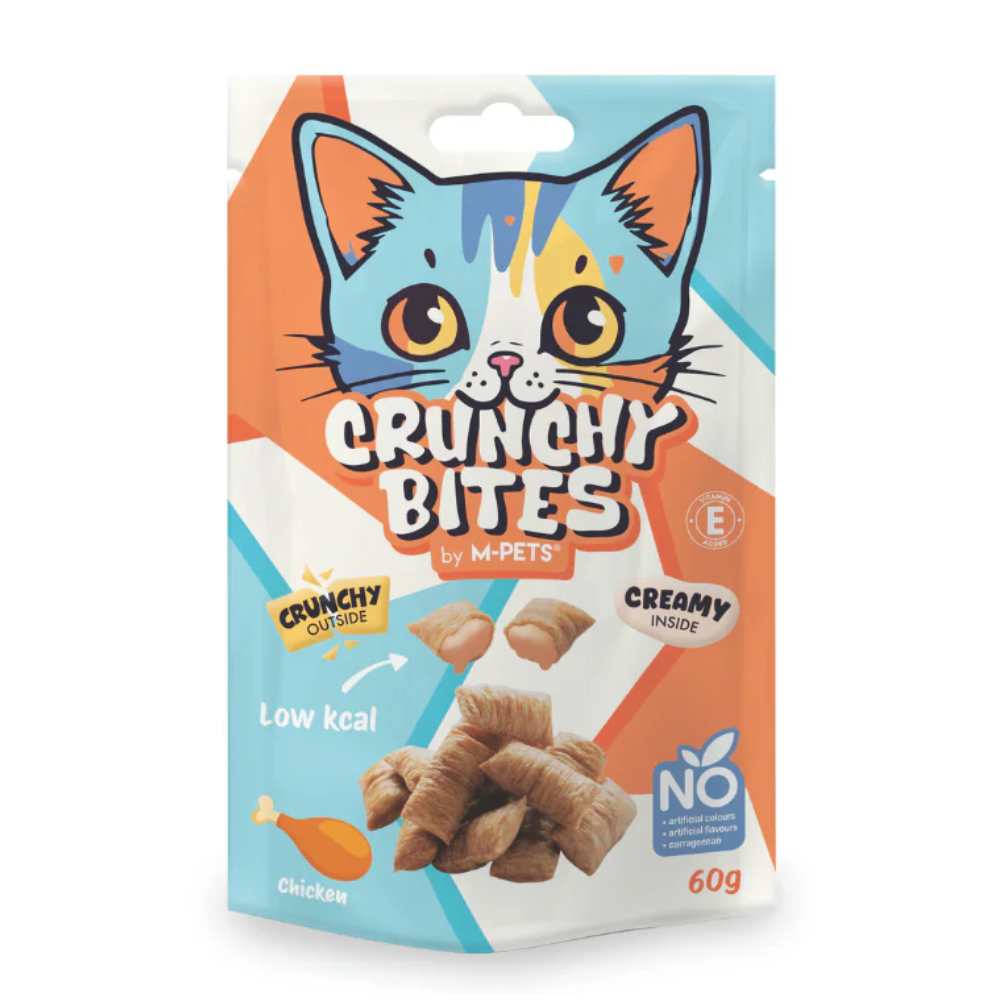 Snack para gato sabor frango em embalagem de 60g