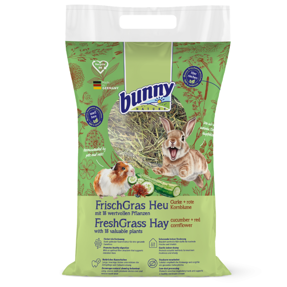 Bunny Feno com Pepino e Centaurea Vermelha 500G