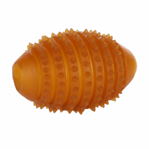 Brinquedo Bola Rugby de Borracha com Picos 10,5x7,2x7,2cm