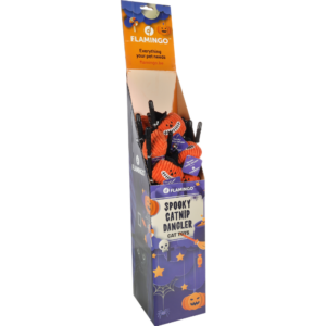 Brinquedo Gato Halloween Pumpo Dangler Abóbora Laranja- Display 15 unidades