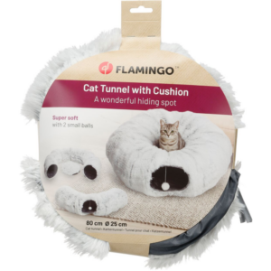 Brinquedo Cama Túnel com Bola Cinzento